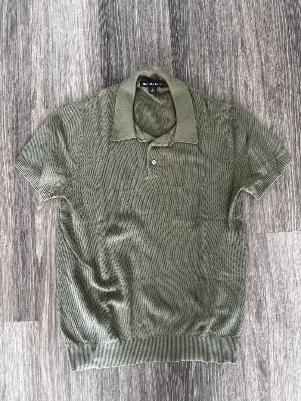 Michael Kors Olive Green Short Sleeve Polo